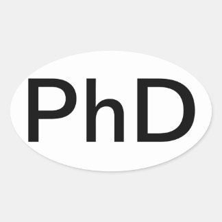 Auto Sticker PhD graad