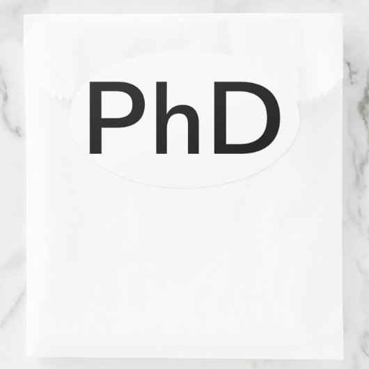 Auto Sticker PhD graad (Tas)