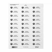 Auto stuurwiel logo Retour Adres Labels (Full Sheet)