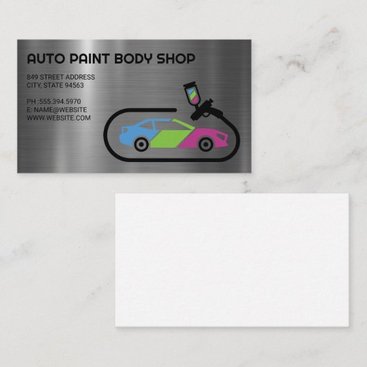 Auto Support | Car Paint Jobs Visitekaartje (Voorkant / Achterkant)