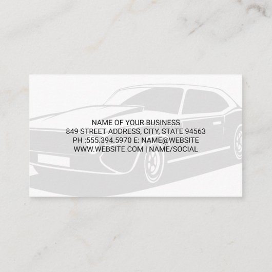 Auto Tech Automotive Logo | moersleutels Visitekaartje (Achterkant)