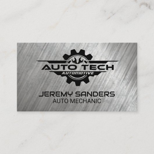 Auto Tech Automotive Logo | moersleutels Visitekaartje (Voorkant)