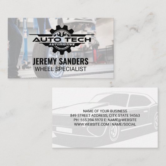 Auto Tech Automotive | monteur Visitekaartje (Voorkant / Achterkant)