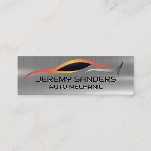 Auto Tech Repair Logo | Autodiensten Mini Visitekaartje (Voorkant)