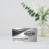 Auto Tech Repair Services | Gray Visitekaartje (Staand voorkant)