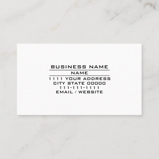 Auto Technicien Auto Mechanische Reparatie Shop Se Visitekaartje (Achterkant)