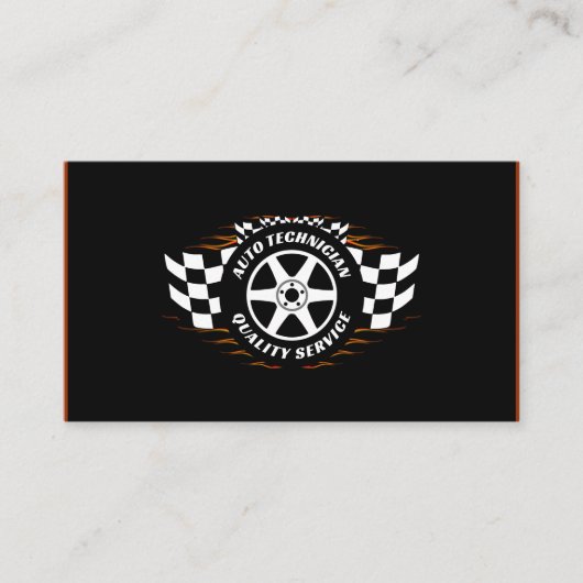 Auto Technicien Auto Mechanische Reparatie Shop Se Visitekaartje (Voorkant)