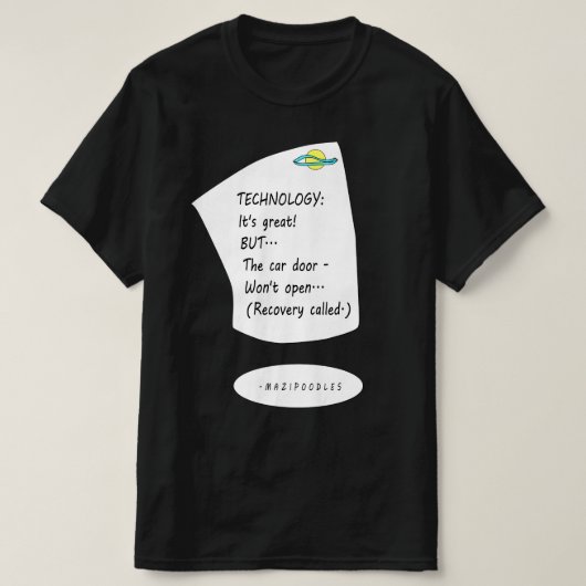 Auto technologie - Zwarte belettering T-shirt (Design voorkant)