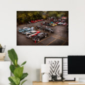 Auto - Tentoonstelling van oldtimers Poster (Thuiskantoor)