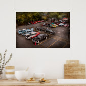 Auto - Tentoonstelling van oldtimers Poster (Keuken)
