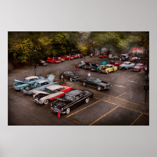 Auto - Tentoonstelling van oldtimers Poster (Voorkant)