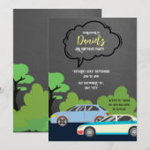 Auto Thema Verjaardagsfeestje Kaart (Voorkant / Achterkant)