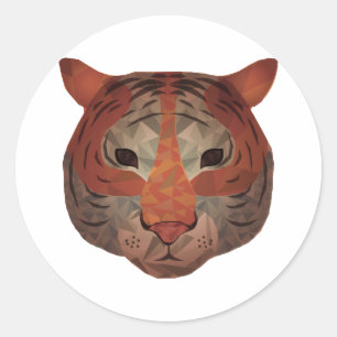 Auto tijger ronde sticker
