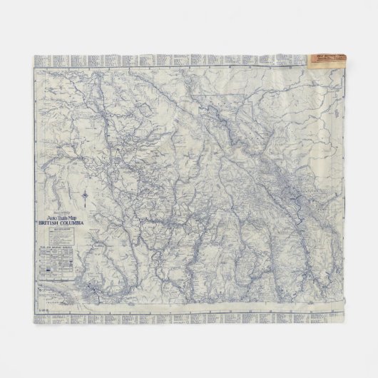 Auto Trails Map 2 van Rand McNally Officiële 1925 Fleece Deken (Voorkant (Horizontaal))