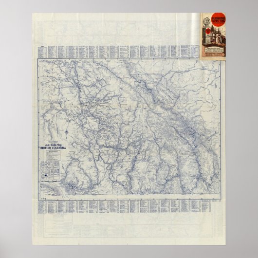 Auto Trails Map 2 van Rand McNally Officiële 1925 Poster (Voorkant)
