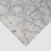 Auto Trails Map 2 van Rand McNally Officiële 1925 Tissuepapier (Detail)