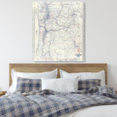 Auto Trails Map bij Rand McNally Officieel 1925 Canvas Afdruk (Insitu (Slaapkamer))