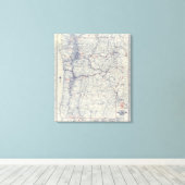 Auto Trails Map bij Rand McNally Officieel 1925 Canvas Afdruk (Insitu (Houten vloer))
