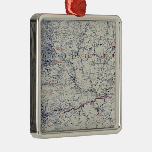 Auto Trails Map bij Rand McNally Officieel 1925 Metalen Ornament (Rechts)