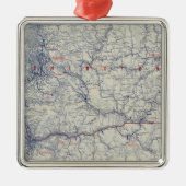 Auto Trails Map bij Rand McNally Officieel 1925 Metalen Ornament (Voorkant)