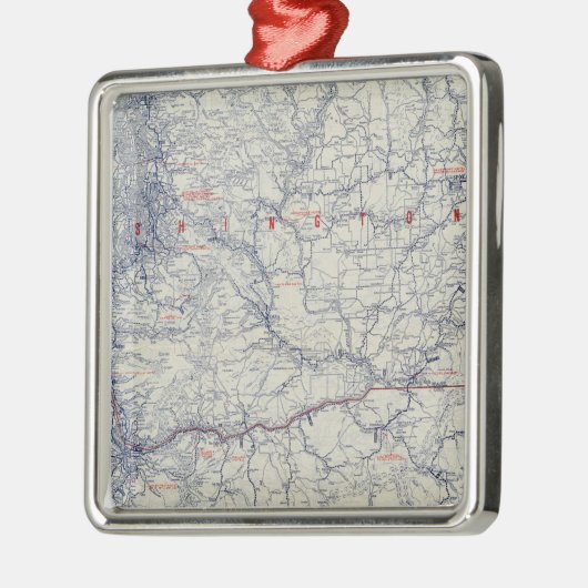 Auto Trails Map bij Rand McNally Officieel 1925 Metalen Ornament (Links)