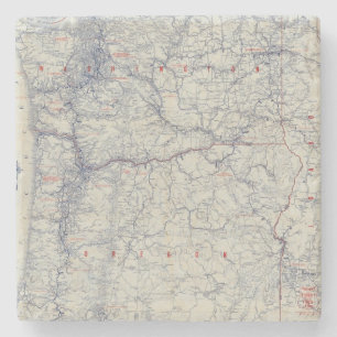 Auto Trails Map bij Rand McNally Officieel 1925 Stenen Onderzetter