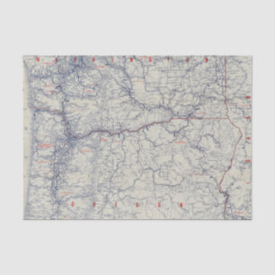 Auto Trails Map bij Rand McNally Officieel 1925 Tissuepapier