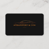 Auto Transport Driver Monogram Zwart Sinaasappel M Visitekaartje (Voorkant)