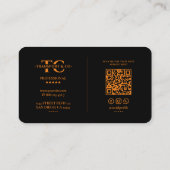 Auto Transport Driver Monogram Zwart Sinaasappel M Visitekaartje (Achterkant)