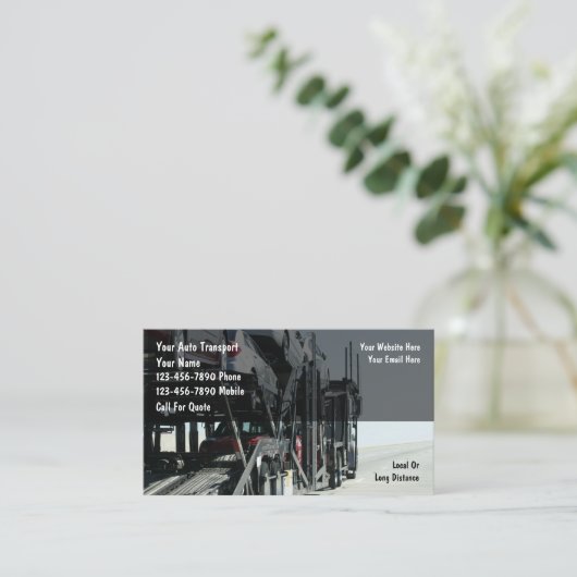 Auto Transport Visitekaartjes (Staand voorkant)