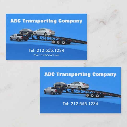 Auto Transporter Auto Hulling Logistiek Visitekaartje (Voorkant / Achterkant)