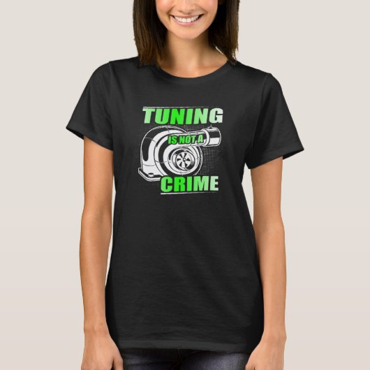 Auto Tuner Outfit Auto Monteur Racing Auto Tuning  T-shirt (Voorkant)