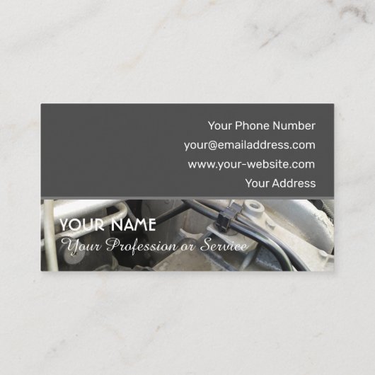 Auto-tuningexperts en raceprofessionals visitekaartje (Achterkant)