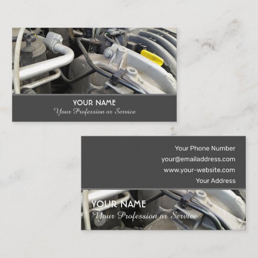 Auto-tuningexperts en raceprofessionals visitekaartje (Voorkant / Achterkant)