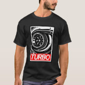Auto Turbo Tshirt Boost Racing Drifting met lange  (Voorkant)