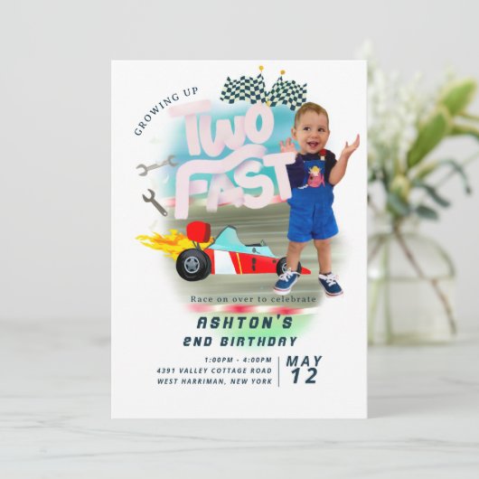 Auto twee snel kaart (Staand voorkant)