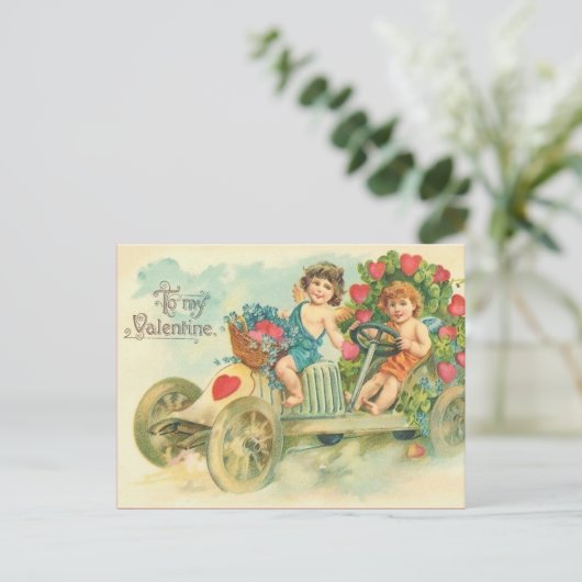 Auto Valentijn Briefkaart (Staand voorkant)