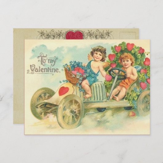  Auto Valentijn Briefkaart (Voorkant / Achterkant)