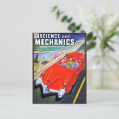 Auto van de toekomst 1950 briefkaart (Staand voorkant)