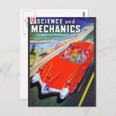 Auto van de toekomst 1950 briefkaart (Voorkant / Achterkant)