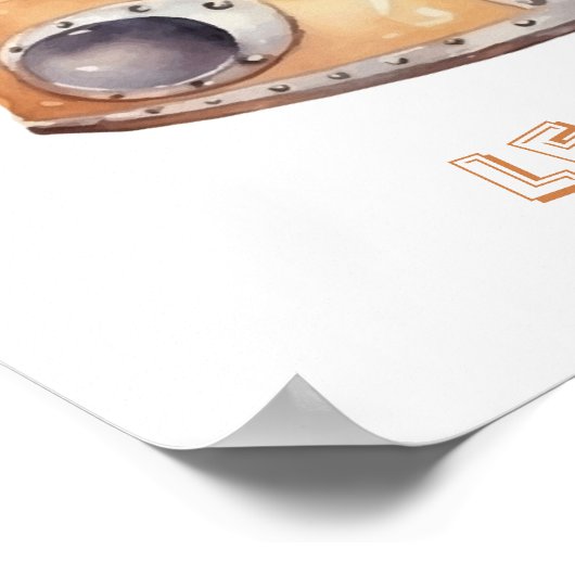 Auto van kleine astronaut  poster (Hoek)