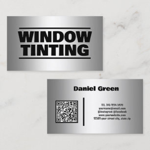 Auto Venster Tinting Custom QR Visitekaartje