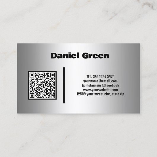 Auto Venster Tinting Custom QR Visitekaartje (Achterkant)