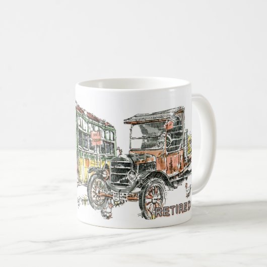 Auto: Verdunde voertuigen Koffiemok (Voorkant rechts)