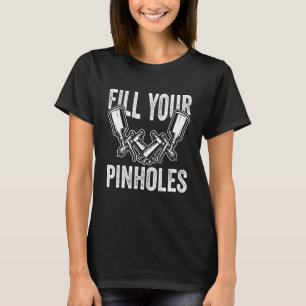 Auto-verfspuitmiddel pistool autocarverf t-shirt