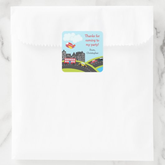 Auto Verjaardagsfeestje Dank u Stickers (Tas)