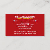 Auto Verkoop, Auto Reparatie, Red Cool Auto Detail Visitekaartje (Achterkant)