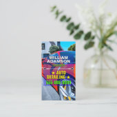 Auto Verkoop, Auto Reparatie, Red Cool Auto Detail Visitekaartje (Staand voorkant)