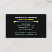 Auto Verkoop, Auto Reparatie, Zwart Auto Detailing Visitekaartje (Achterkant)