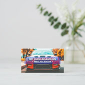 Auto Verkoop, Auto Reparatie, Zwart Auto Detailing Visitekaartje (Staand voorkant)